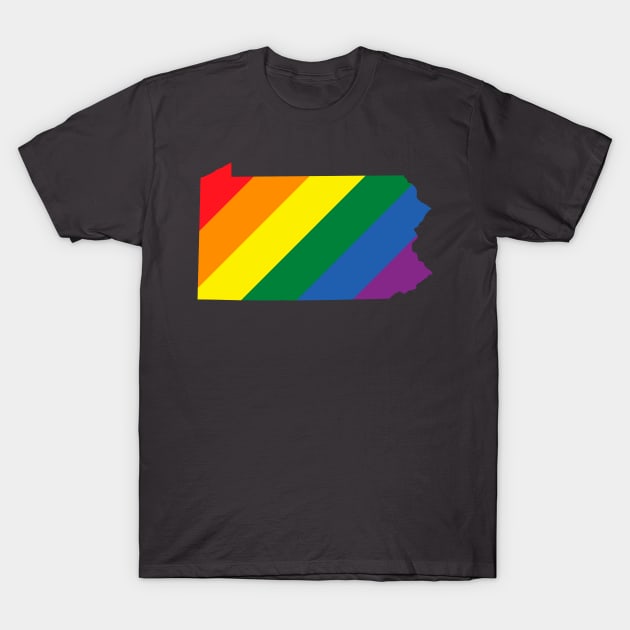 Pennsylvania state (LGBT) pride! T-Shirt by FiftyStatesOfGay